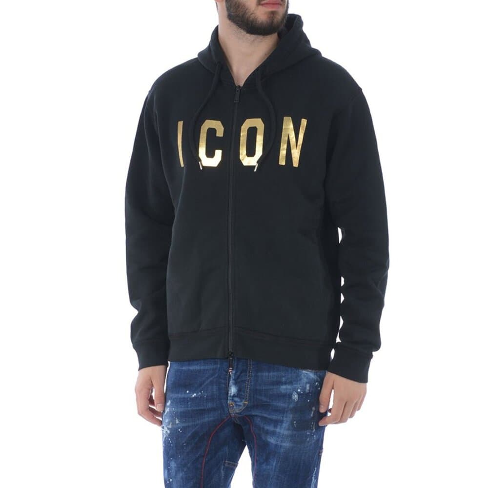 Dsquared2 Hooded sweatshirt with Golden Icon print - Thumbnail 2