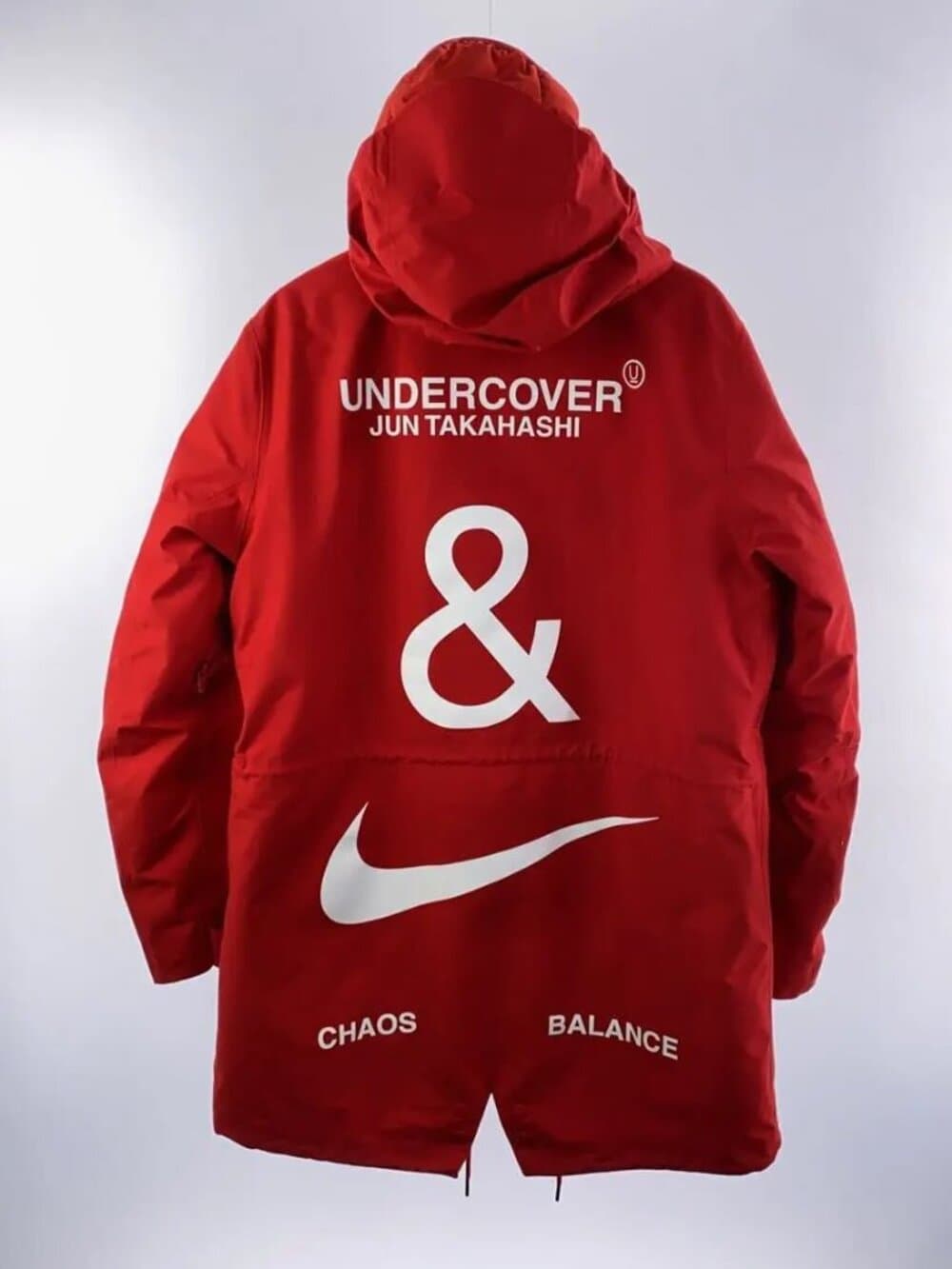 Nike x Undercover Fishtail Parka in 'Sport Red'. Size XL - Thumbnail 3