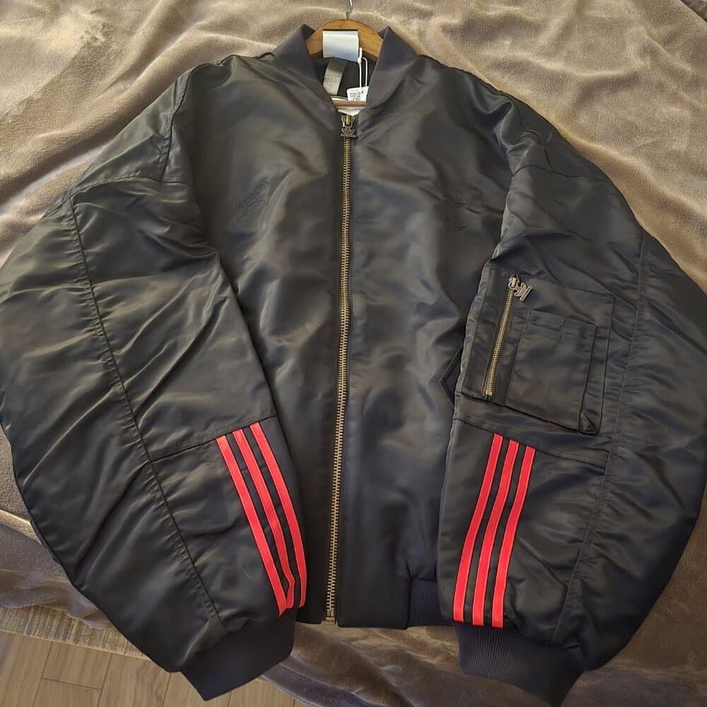 Willy Chavarria x Adidas Satin Bomber Jacket Size Large - Sold Out! - Thumbnail 5