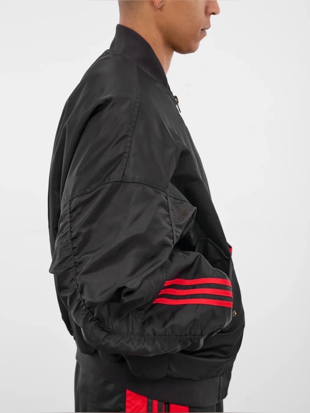 Willy Chavarria x Adidas Satin Bomber Jacket Size Large - Sold Out! - Thumbnail 3