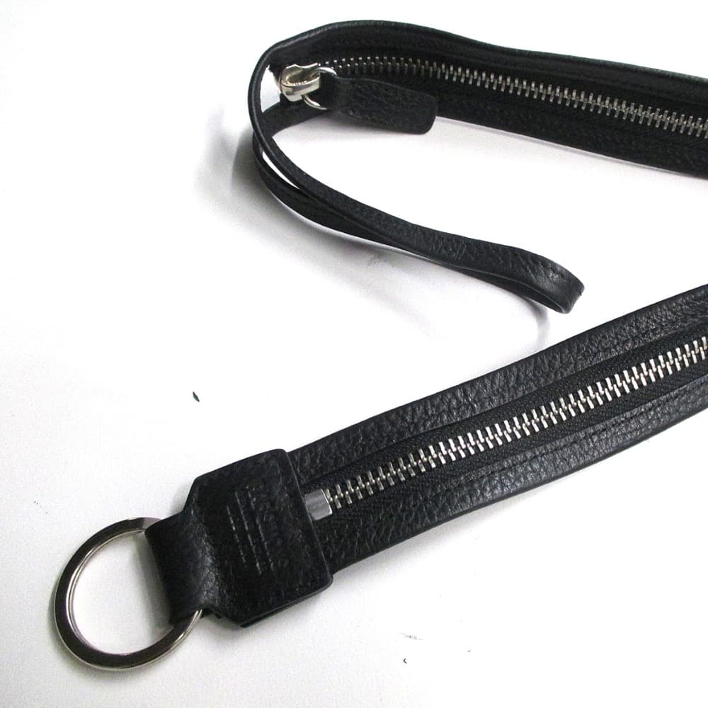 Raf Simmons Leather Zip lanyard