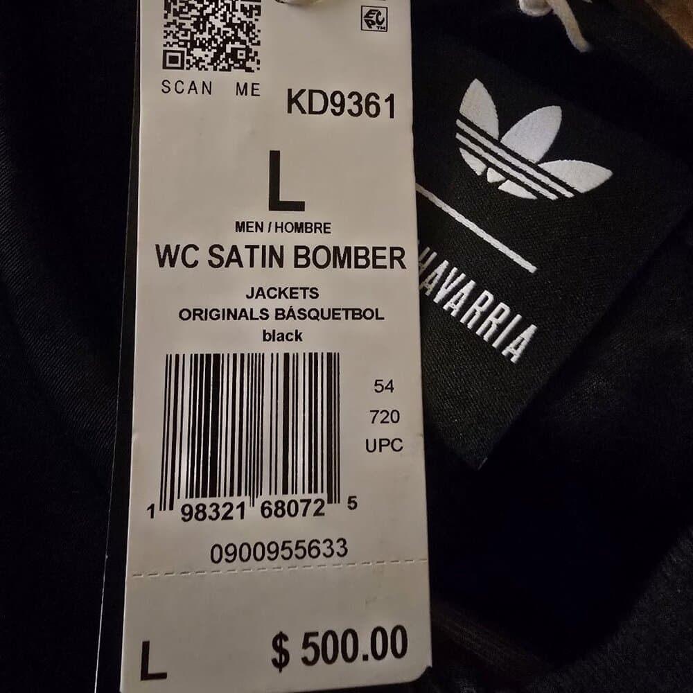 Willy Chavarria x Adidas Satin Bomber Jacket Size Large - Sold Out! - Thumbnail 11