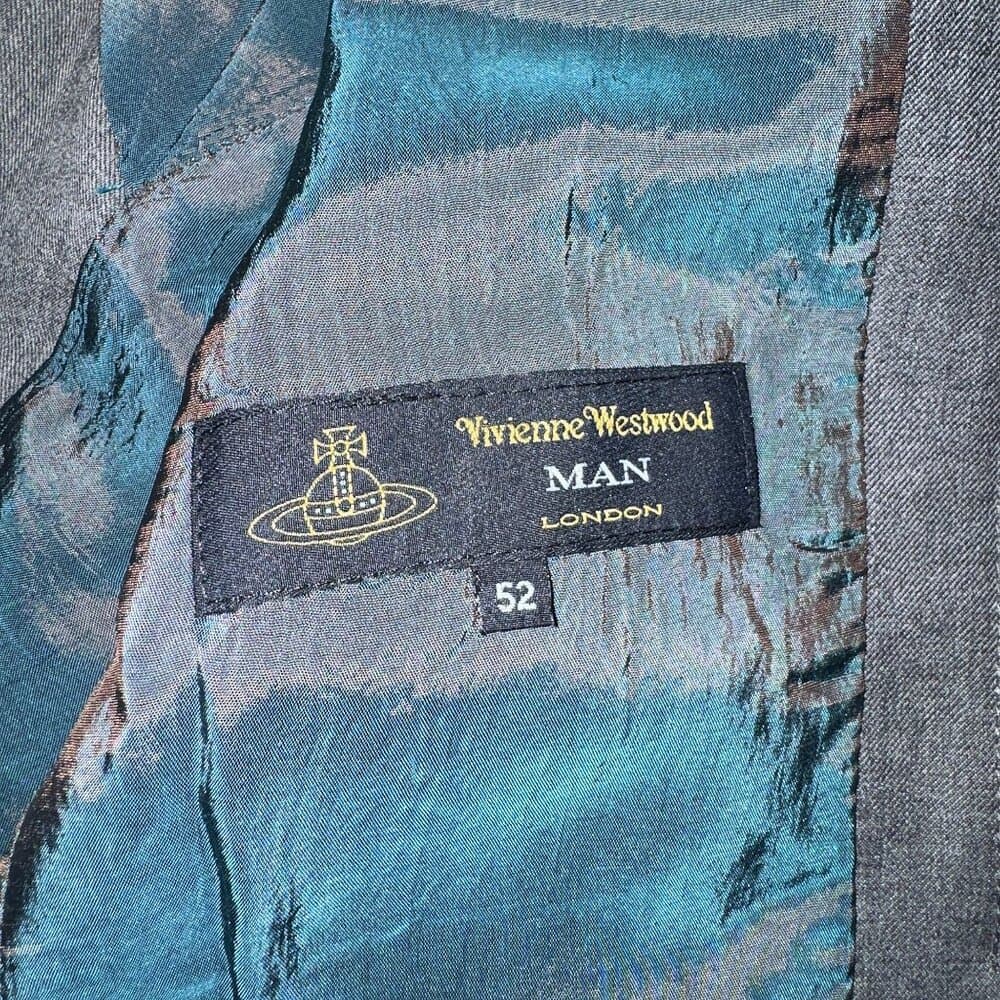 Vivienne Westwood Grey Wool Suit size - EU 52 Mid 2000s 3-Button Single Breasted - Thumbnail 6