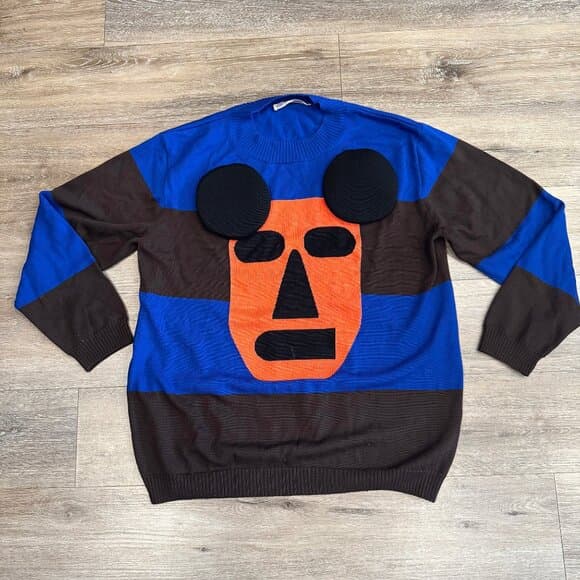 WALTER VAN BEIRENDONCK A/W 21 Merino wool knit featuring Gimp mask - Thumbnail 7