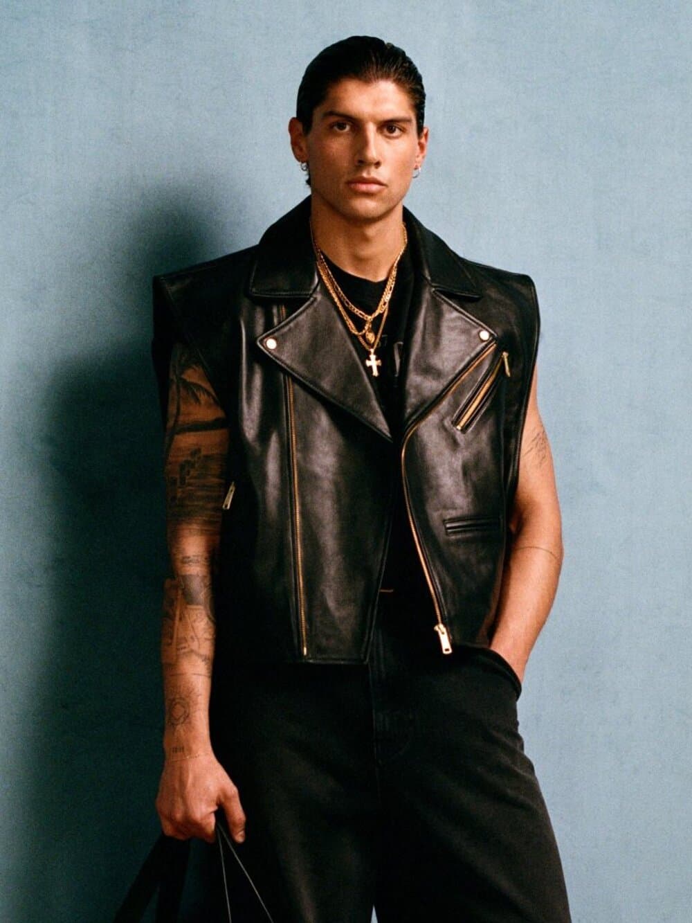 LEATHER BIKER VEST WILLY CHAVARRIA X ZARA (Sold Out)