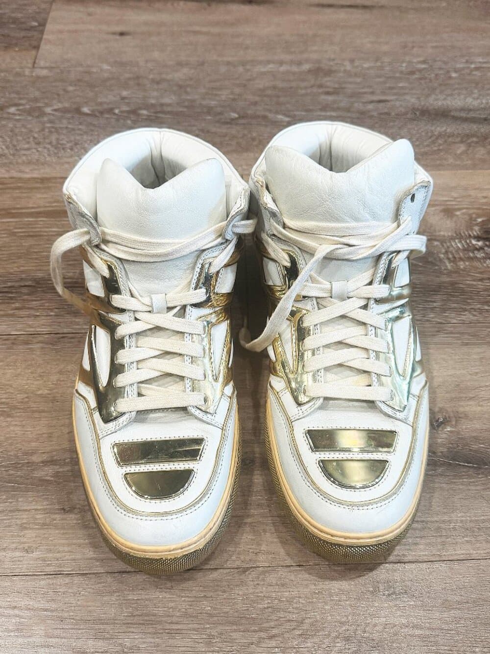 Alejandro Ingelmo Tron high-top - White and Gold - Size 10 RARE - Thumbnail 5