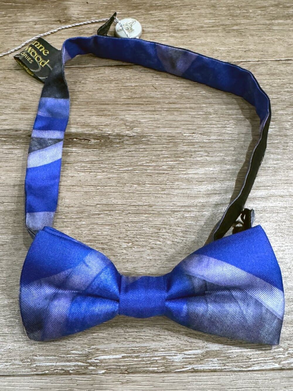 Vivienne Westwood's signature distressed Union Jack print bow tie