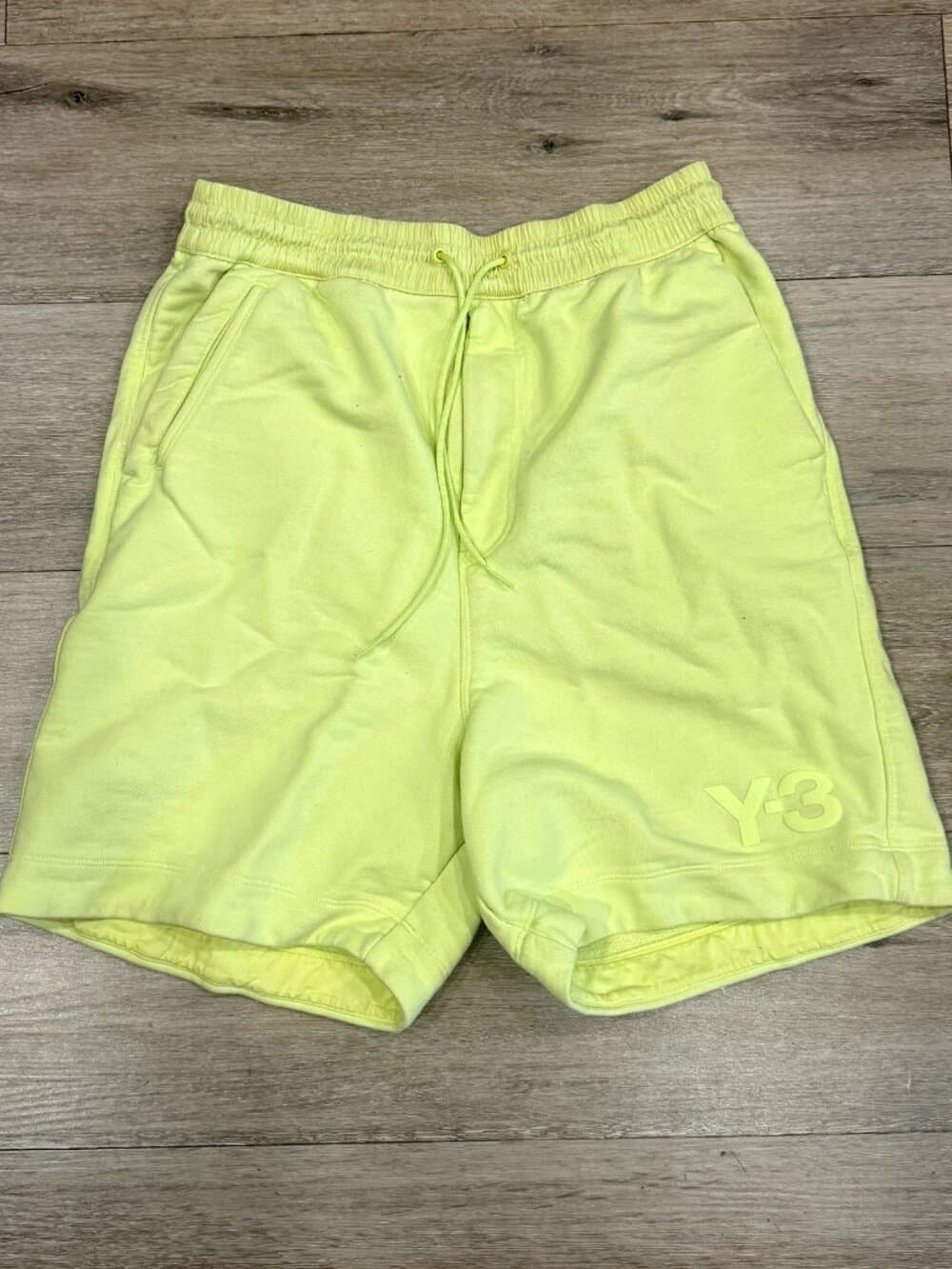Neon yellow Y-3 shorts from the Yohji Yamamoto and Adidas collaboration. - Thumbnail 7