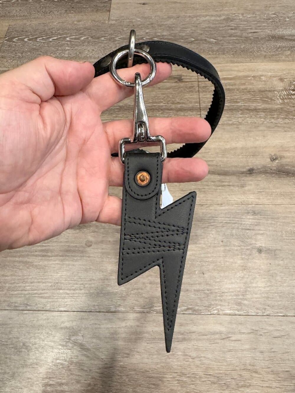 Walter Van Beirendonck AW22 "Bolt + Hook" Leather Keychain & Dog Collar Set