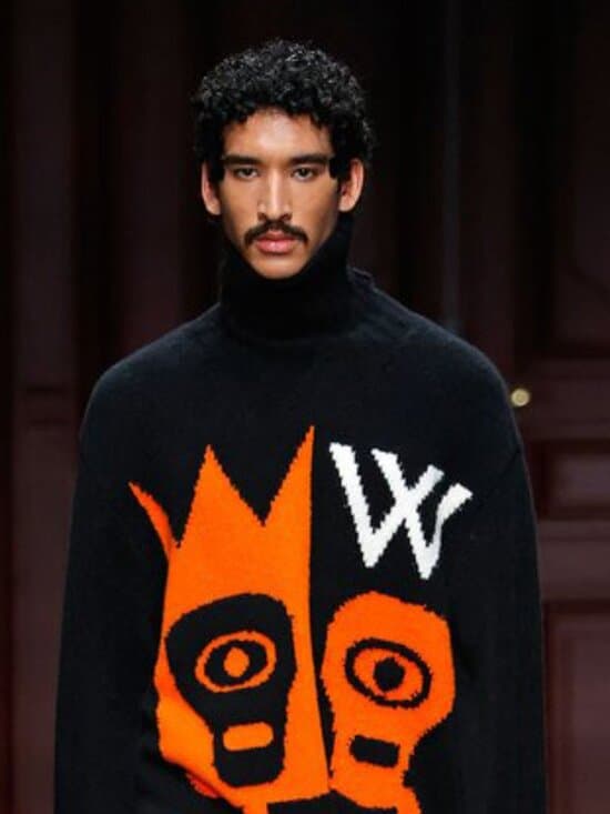 Walter Van Beirendonck Skull Knit Oversized Sweater Size Small - Thumbnail 12