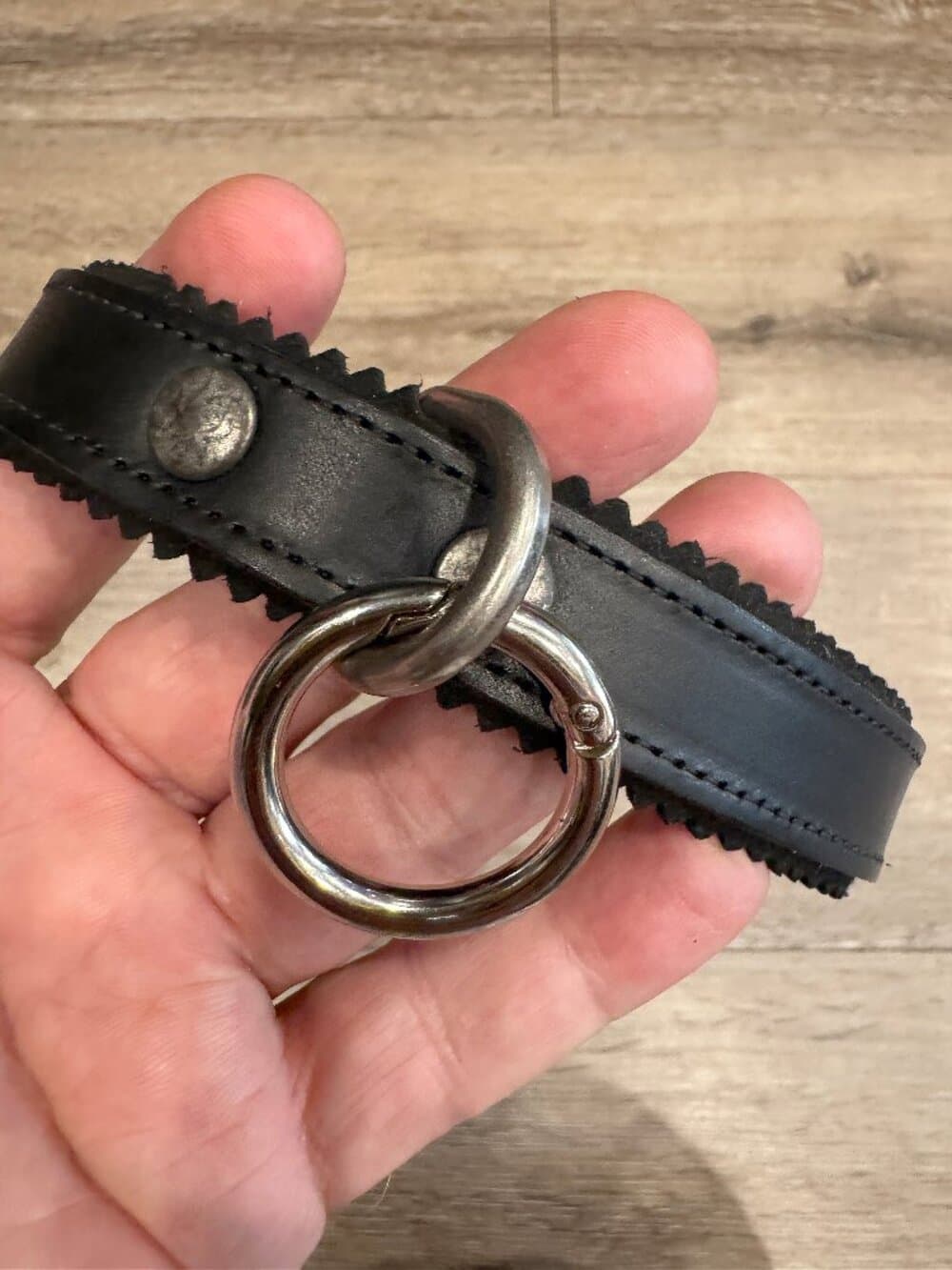 Walter Van Beirendonck AW22 "Bolt + Hook" Leather Keychain & Dog Collar Set - Thumbnail 4