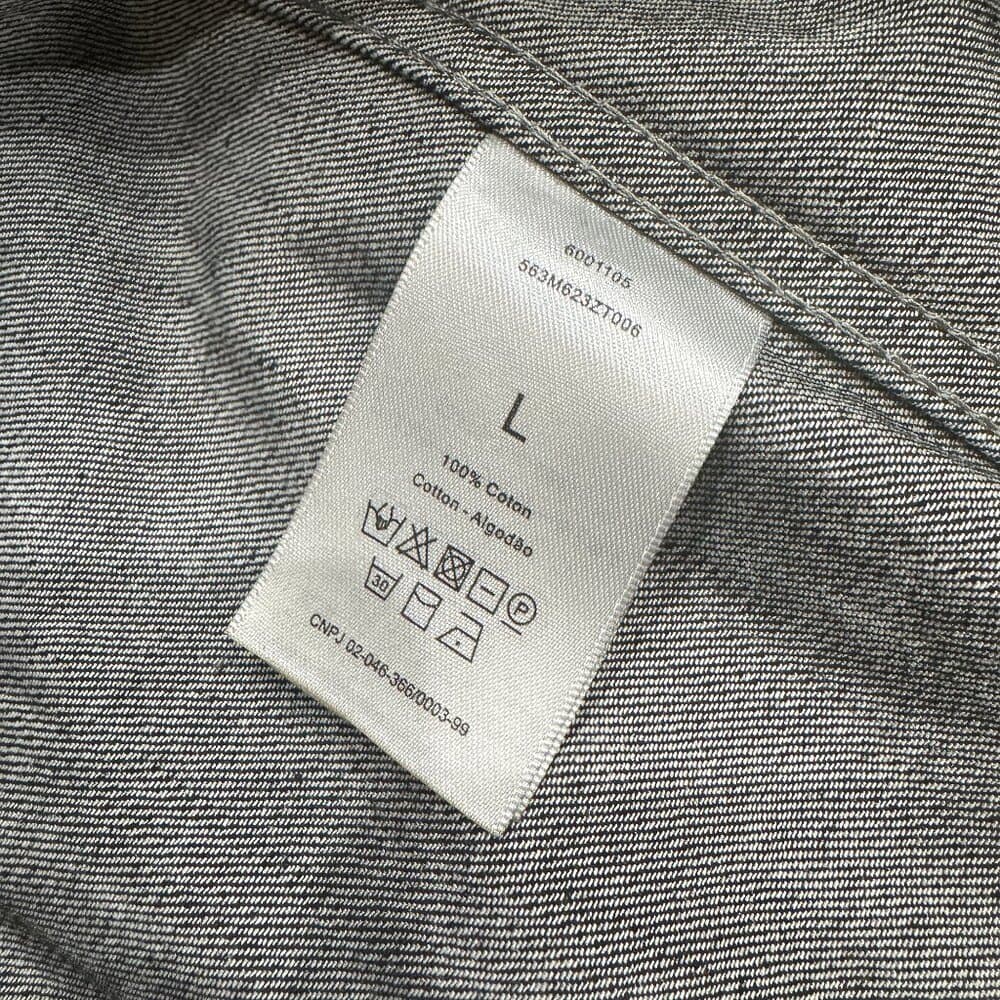 Dior Oblique Denim Overshirt / Jacket Gray Silver/Gold Tone Cotton - Thumbnail 7