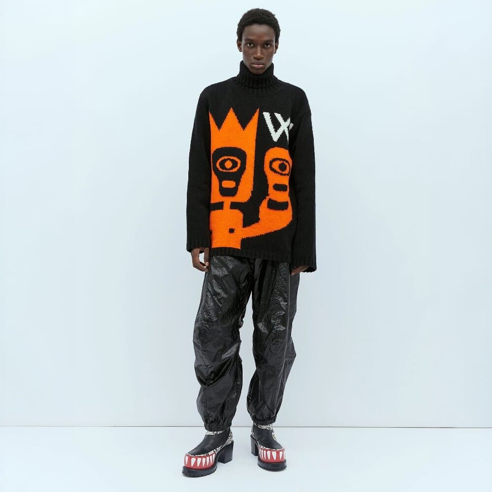 Walter Van Beirendonck Skull Knit Oversized Sweater Size Small