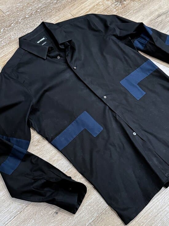Archival Raf Simons Geometric Patch / Tape Design Shirt - 2010 Velcro collection - Thumbnail 14