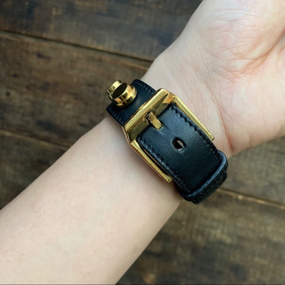 Saint Laurent Studded Leather Bracelet - Thumbnail 3