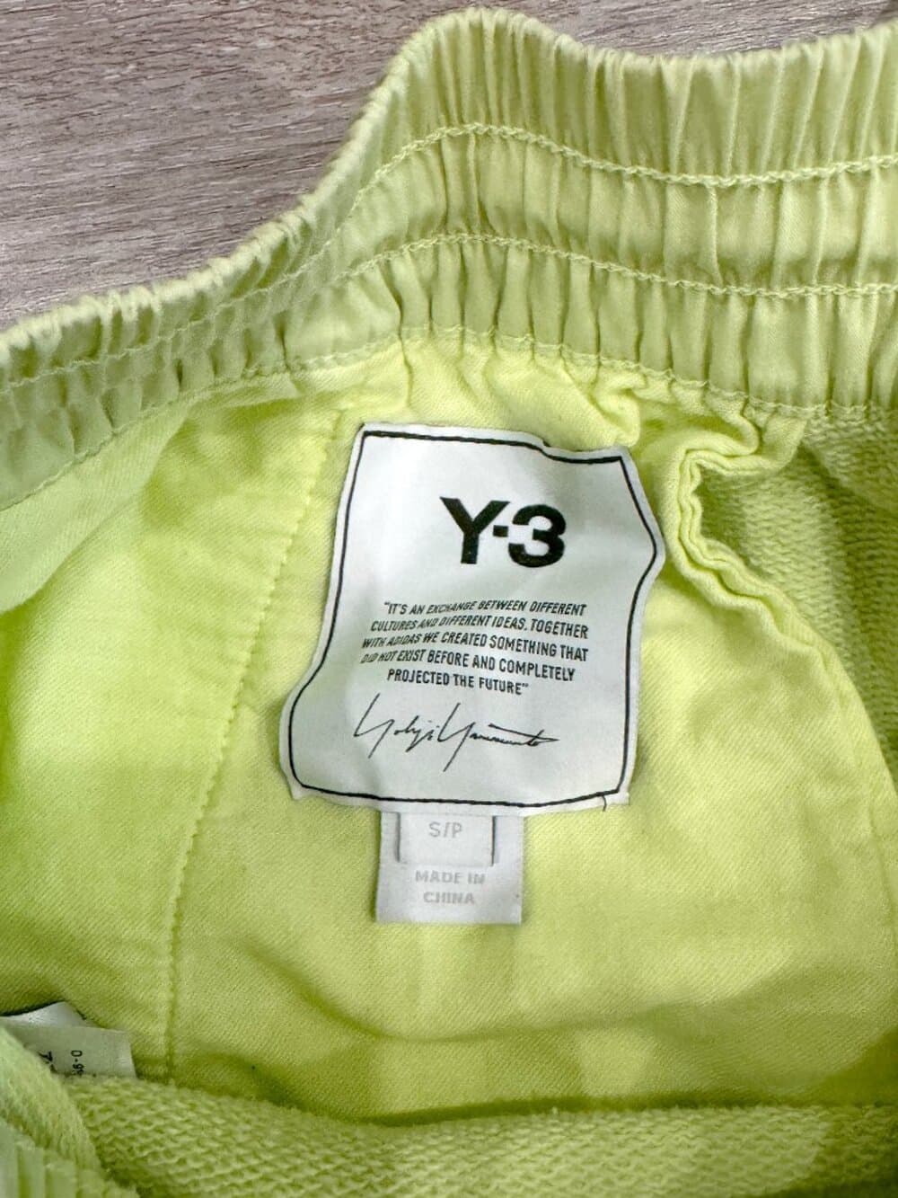Neon yellow Y-3 shorts from the Yohji Yamamoto and Adidas collaboration. - Thumbnail 5