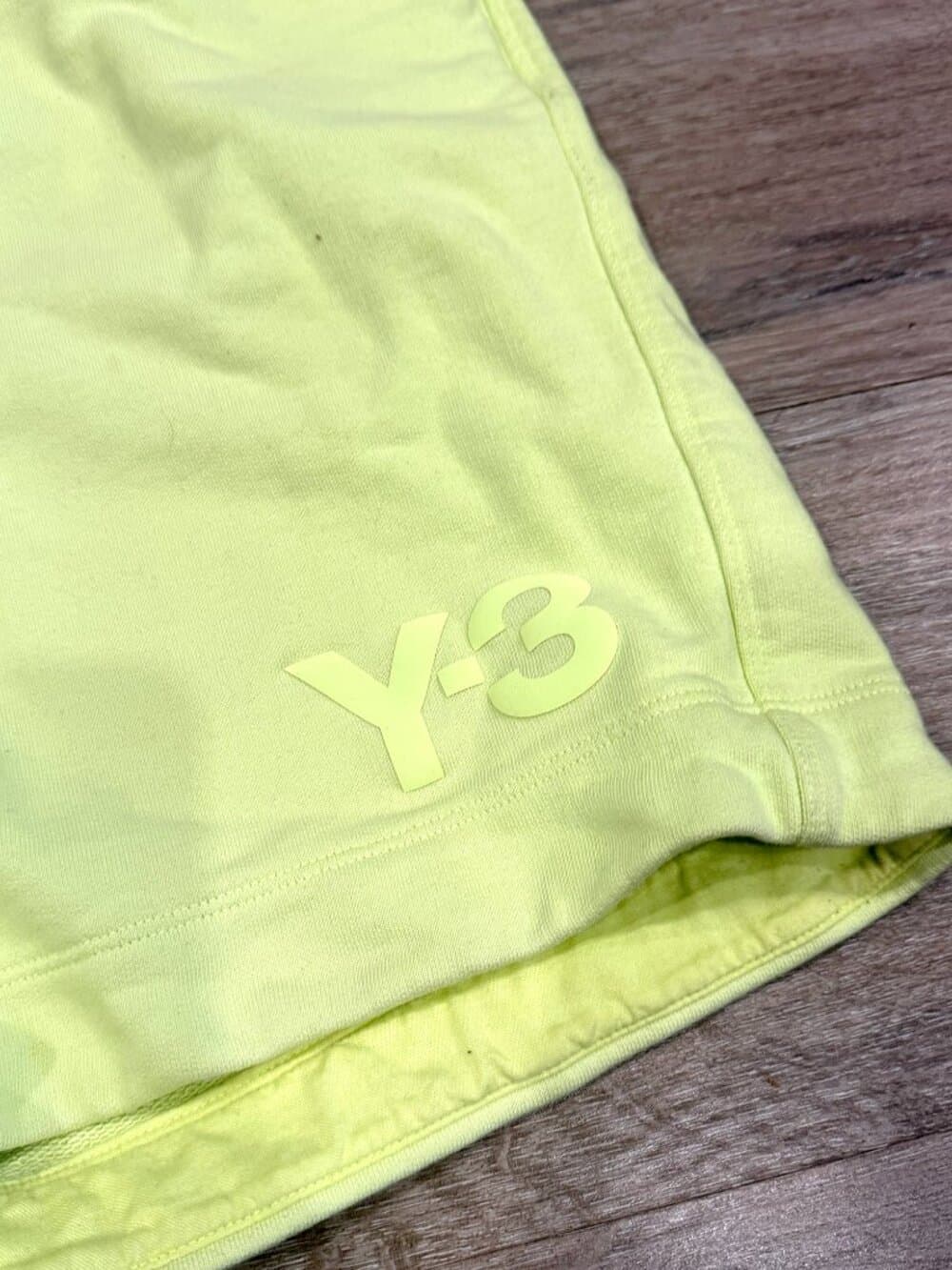 Neon yellow Y-3 shorts from the Yohji Yamamoto and Adidas collaboration. - Thumbnail 3