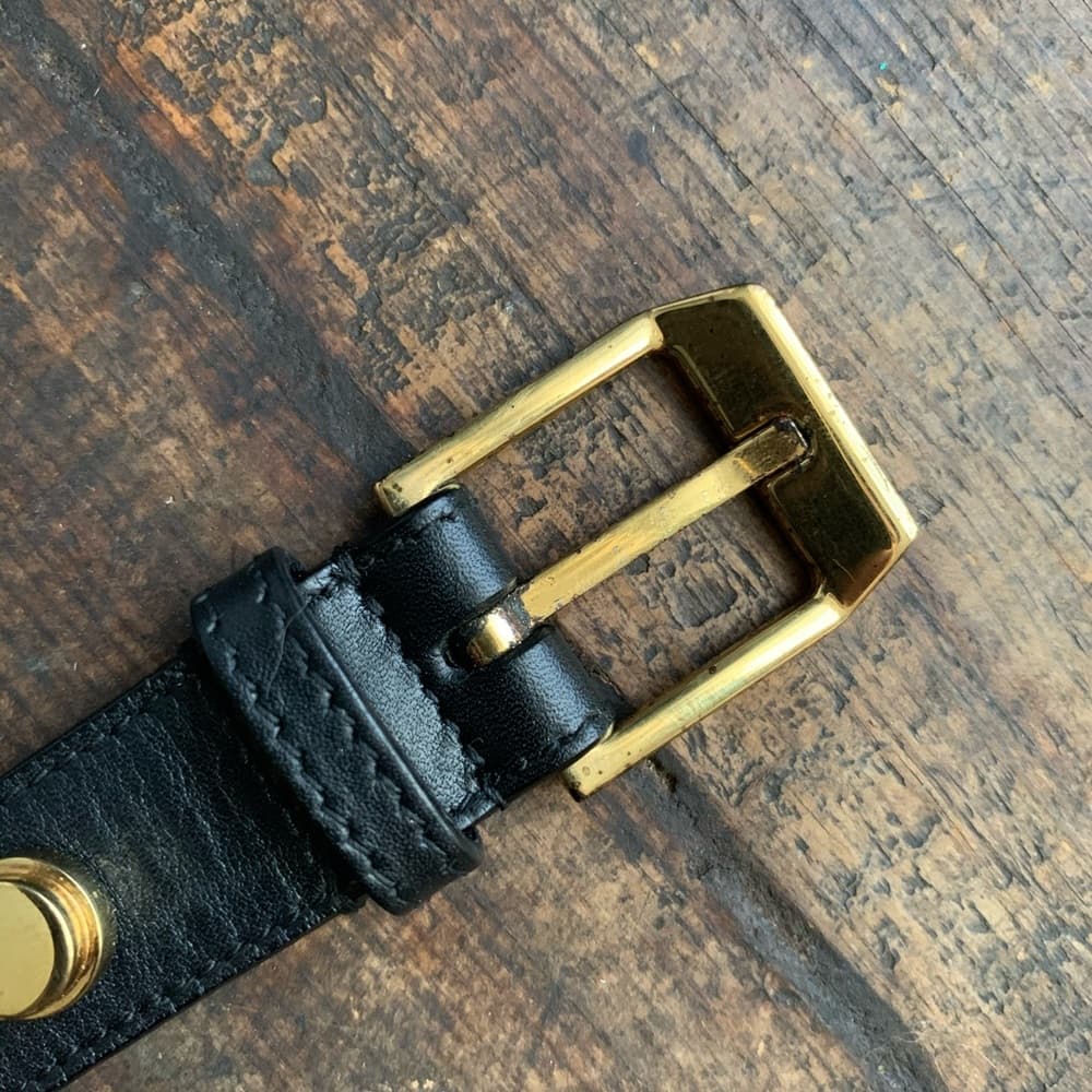 Saint Laurent Studded Leather Bracelet - Thumbnail 6