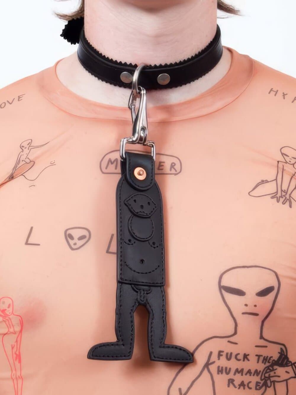 Walter Van Beirendonck AW22 "Bolt + Hook" Leather Keychain & Dog Collar Set - Thumbnail 10