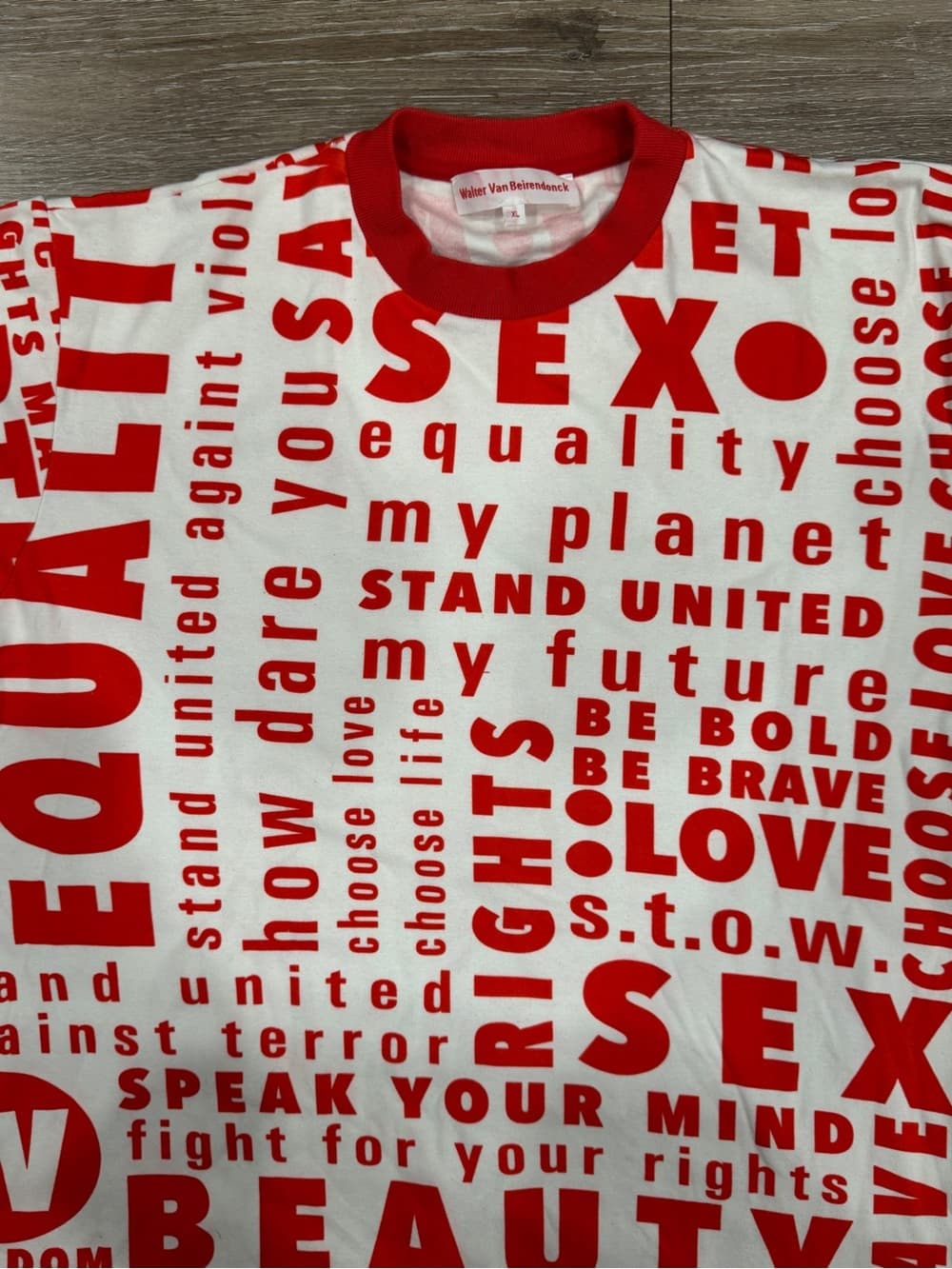 WALTER VAN BEIRENDONCK WORDS TEE F/W 20 W:AR - Thumbnail 2