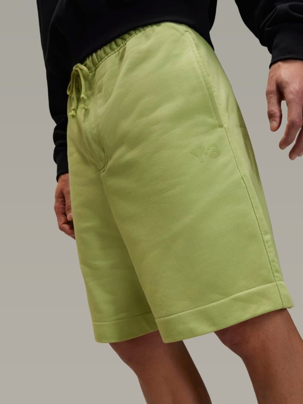 Neon yellow Y-3 shorts from the Yohji Yamamoto and Adidas collaboration. - Thumbnail 6