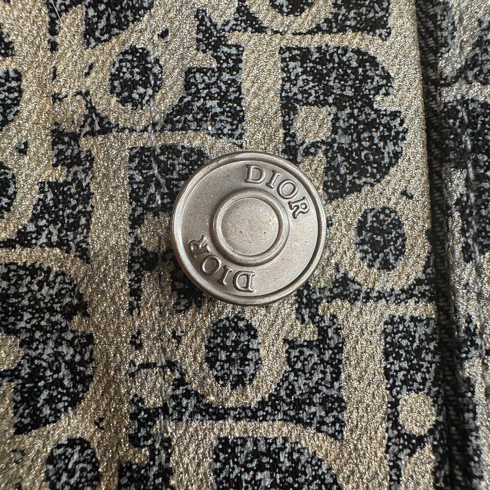 Dior Oblique Denim Overshirt / Jacket Gray Silver/Gold Tone Cotton - Thumbnail 2