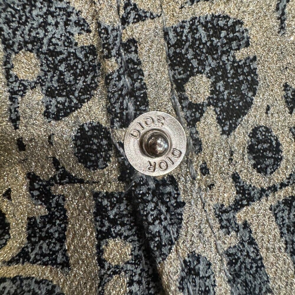 Dior Oblique Denim Overshirt / Jacket Gray Silver/Gold Tone Cotton - Thumbnail 6