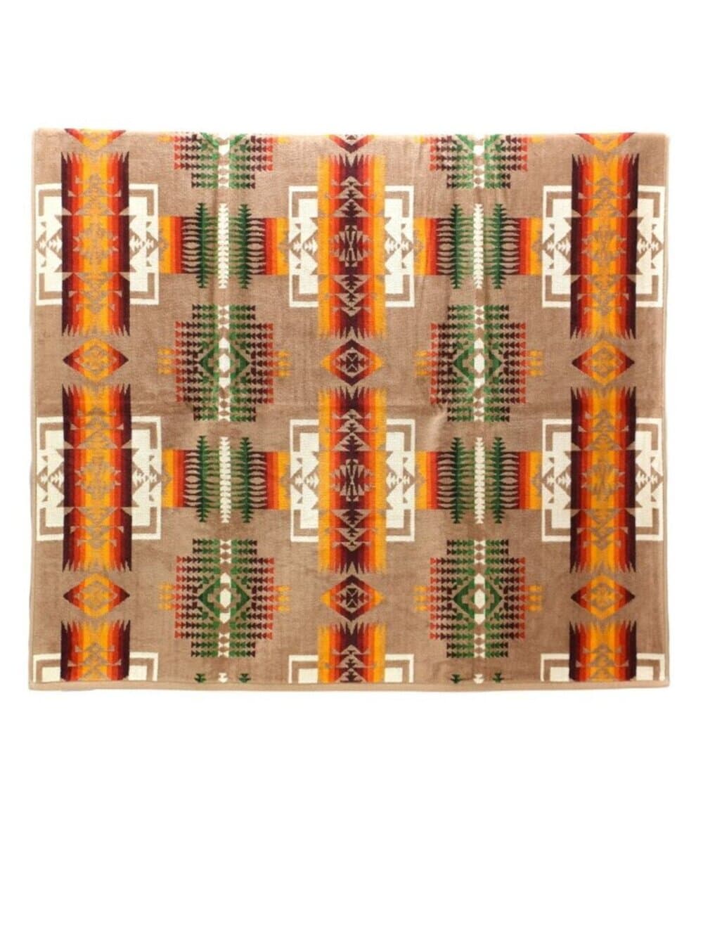 PENDLETON XB233-51114 JACQUARD SPA TOWL CHIEF JOSEPH KAHKI - Thumbnail 3