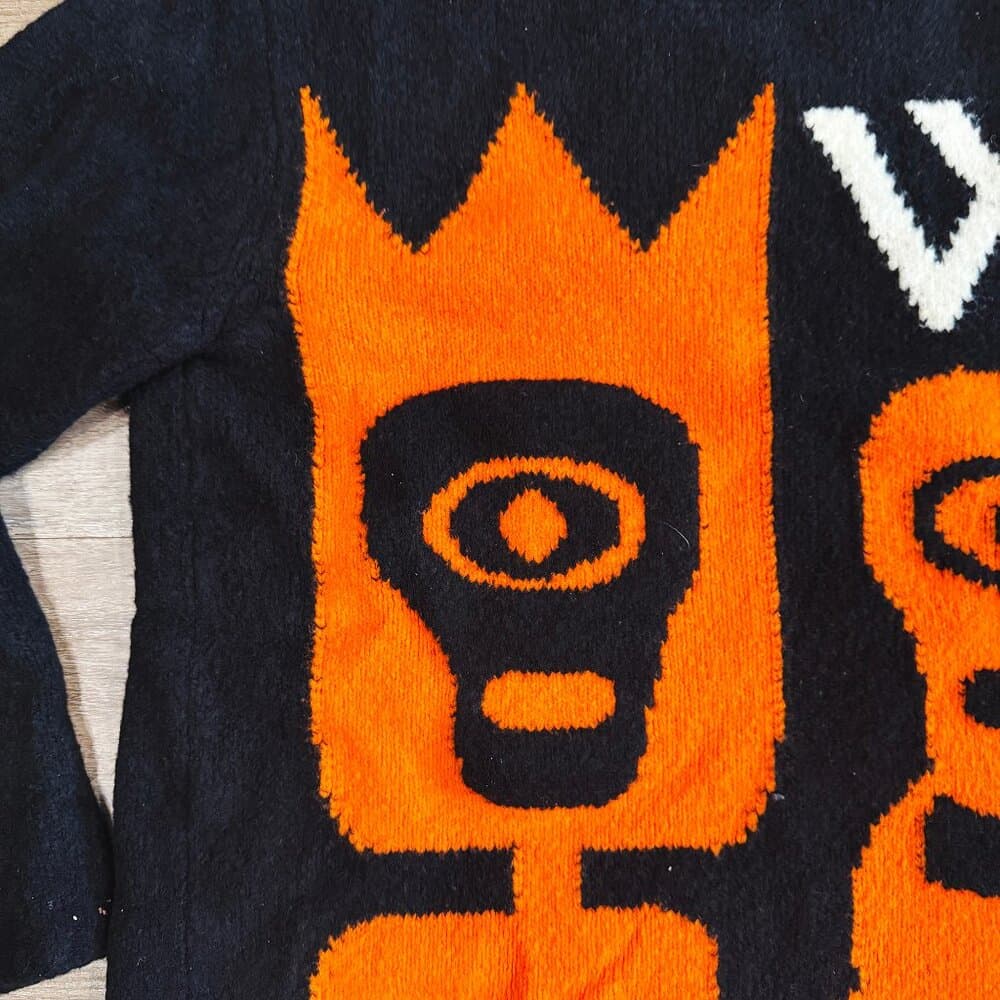 Walter Van Beirendonck Skull Knit Oversized Sweater Size Small - Thumbnail 5