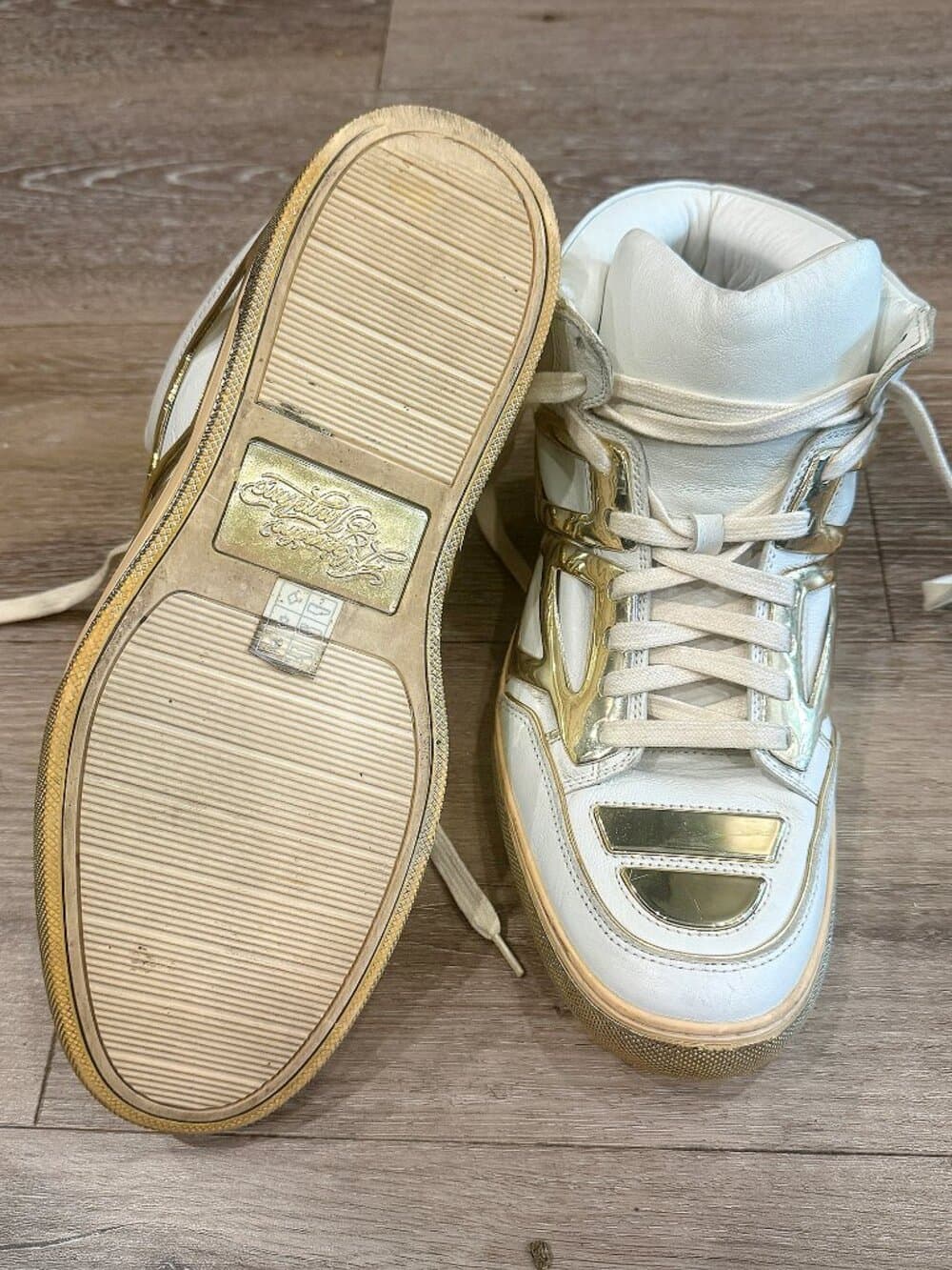 Alejandro Ingelmo Tron high-top - White and Gold - Size 10 RARE - Thumbnail 4