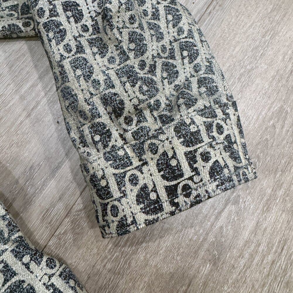 Dior Oblique Denim Overshirt / Jacket Gray Silver/Gold Tone Cotton - Thumbnail 5