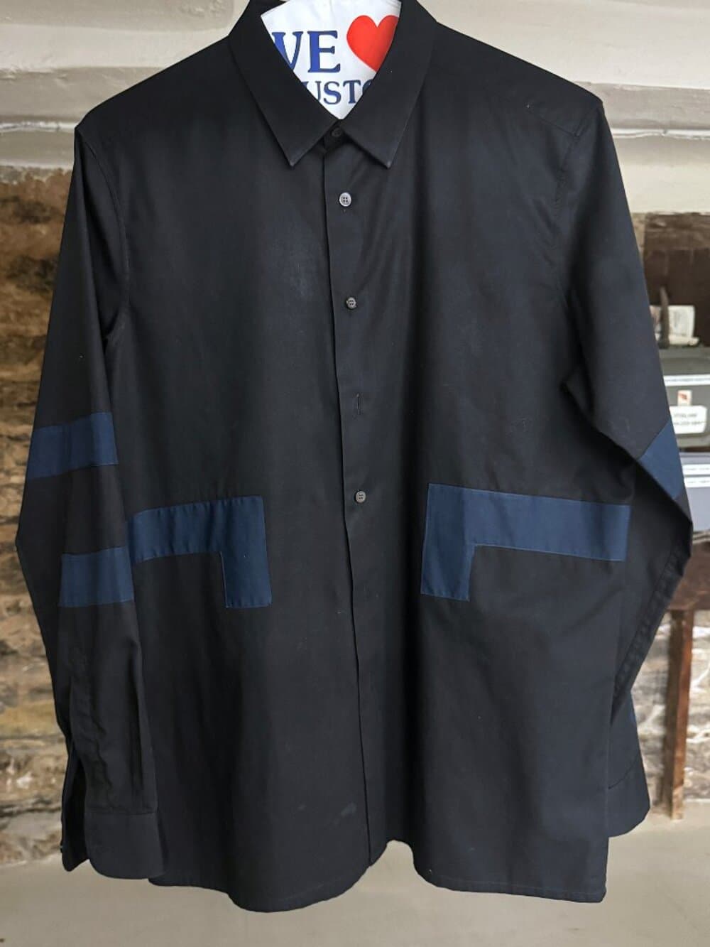 Archival Raf Simons Geometric Patch / Tape Design Shirt - 2010 Velcro collection - Thumbnail 2