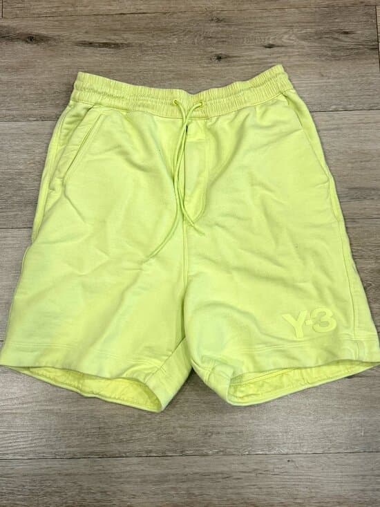 Neon yellow Y-3 shorts from the Yohji Yamamoto and Adidas collaboration. - Thumbnail 8