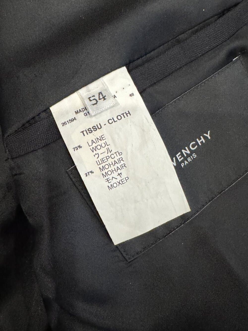 Givenchy Paris Men’s Mohair Wool Tuxedo Jacket Black Size 54 (US 44) Tisci Era - Thumbnail 4