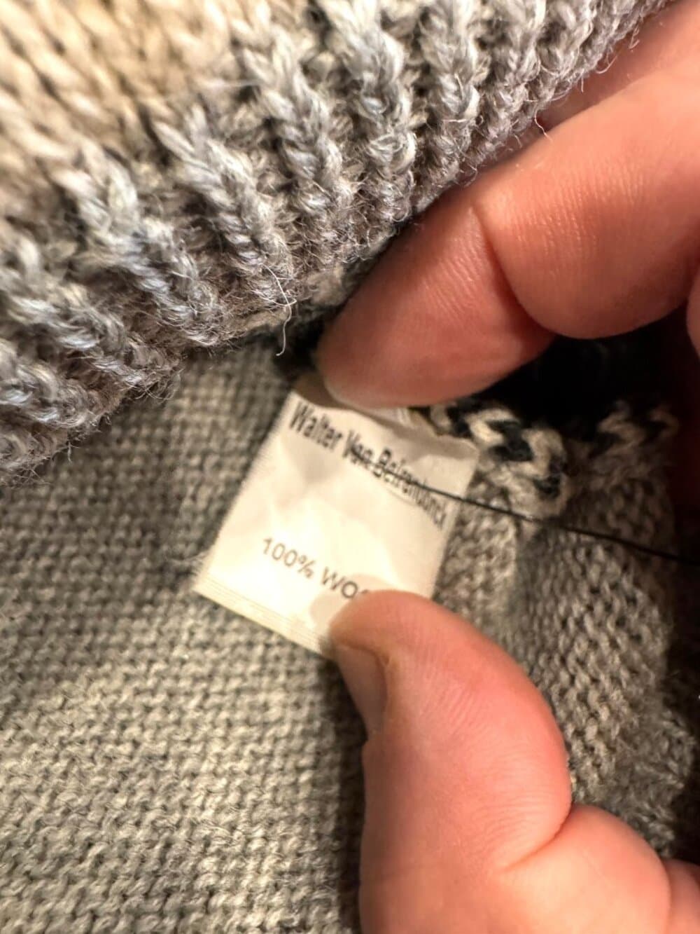 Walter Van Beirendonck FW16 "WOEST" Intarsia Knit Sweater Gray -fits like an XL - Thumbnail 6