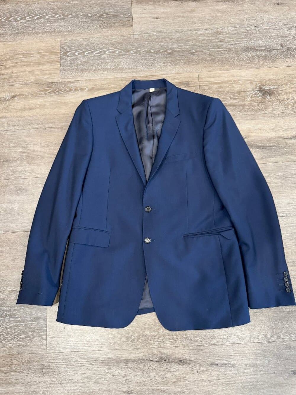 Burberry London Sandhurst Navy Blue Wool Mohair Suit - Thumbnail 12