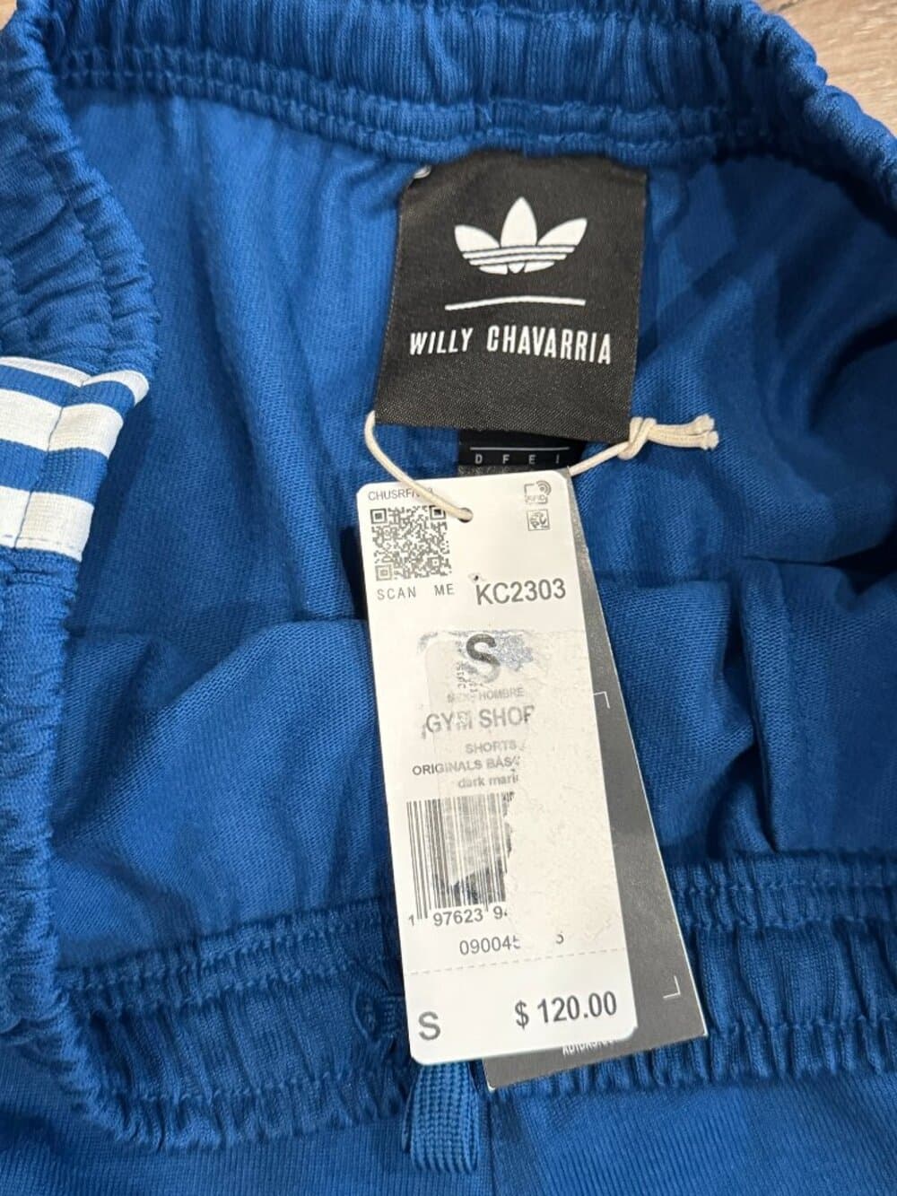 Adidas x Willy Chavarria Gym Shorts Dark Marine Blue. Size S - Thumbnail 3