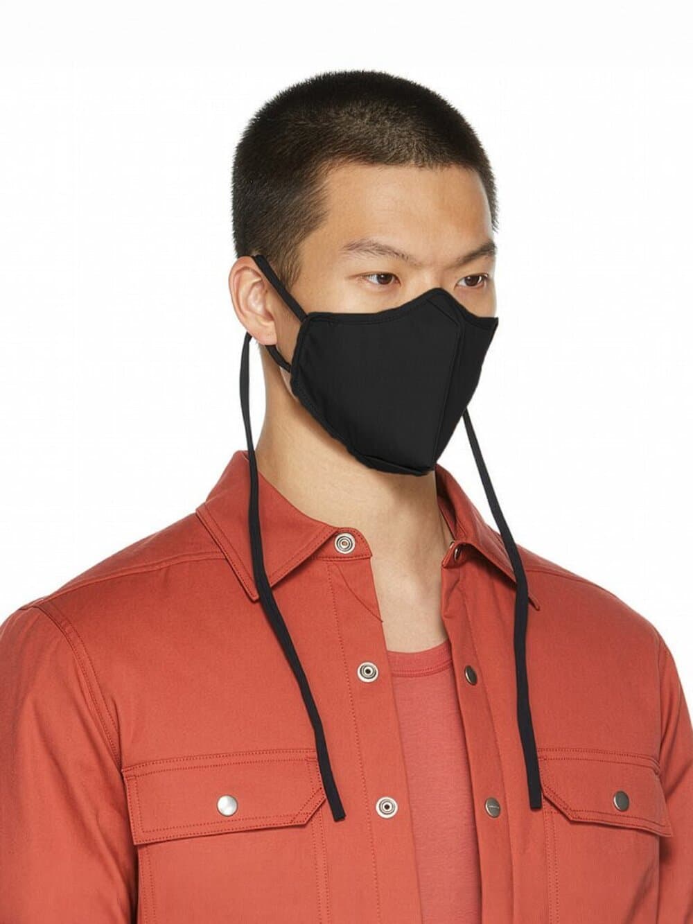 Rick Owens Black Cotton Mask
