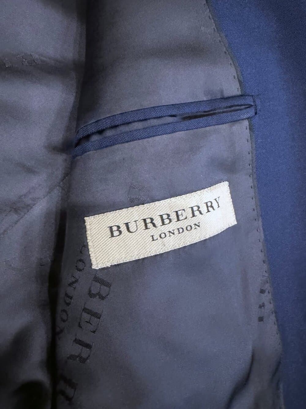 Burberry London Sandhurst Navy Blue Wool Mohair Suit - Thumbnail 5