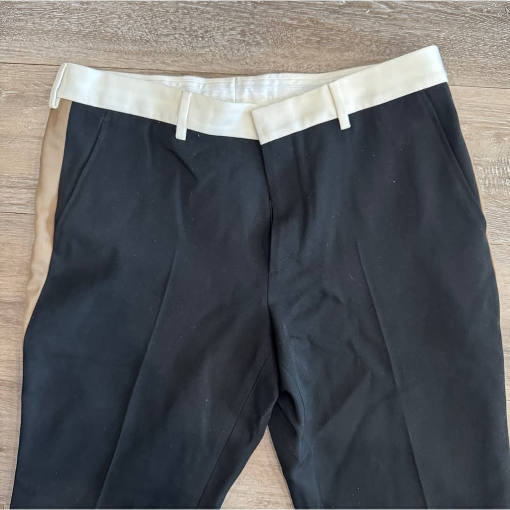 Burberry Black Dress Pants with White Accent - Thumbnail 9
