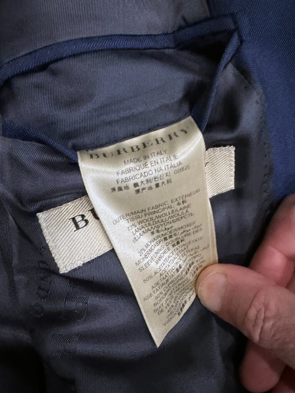 Burberry London Sandhurst Navy Blue Wool Mohair Suit - Thumbnail 6