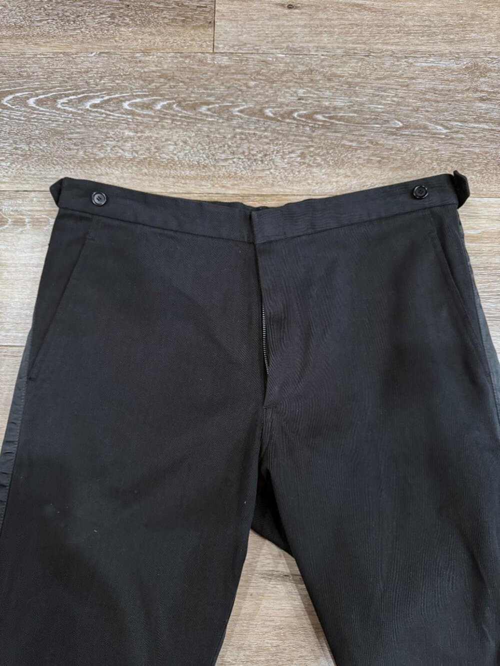 Archival Comme des Garçons SHIRT Heavy Cotton Drill Tuxedo Pants - (AW14) - Thumbnail 2
