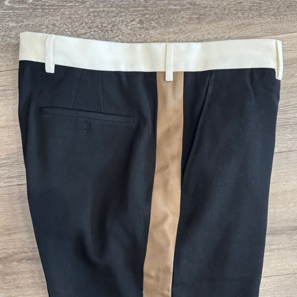 Burberry Black Dress Pants with White Accent - Thumbnail 2