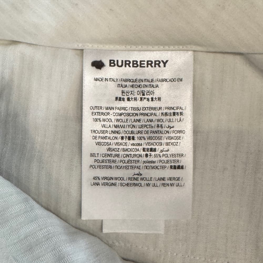 Burberry Black Dress Pants with White Accent - Thumbnail 11