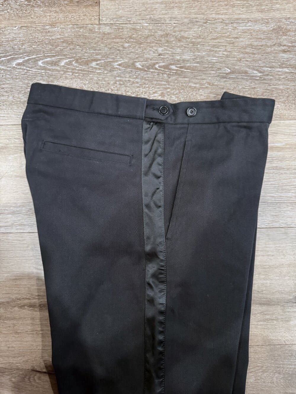 Archival Comme des Garçons SHIRT Heavy Cotton Drill Tuxedo Pants - (AW14) - Thumbnail 5