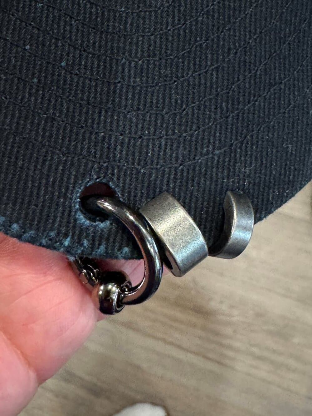 Balenciaga Black Pierced Distressed Baseball Cap Hat - Thumbnail 9