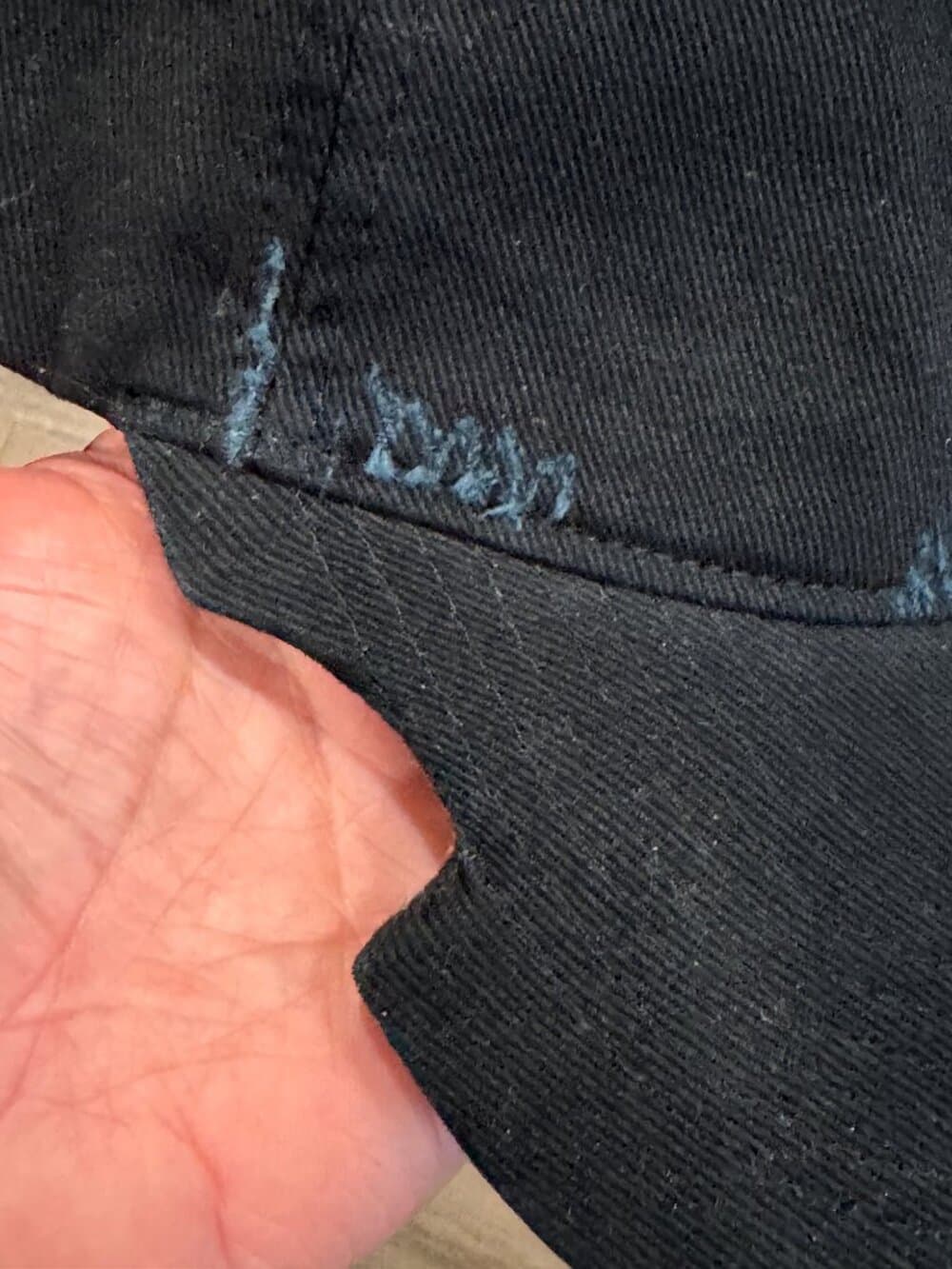Balenciaga Black Pierced Distressed Baseball Cap Hat - Thumbnail 8