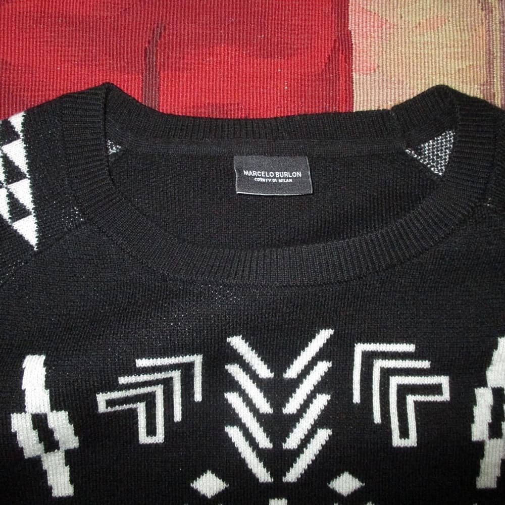 Marcelo Burlon Melimoyu Intarsia Wool Sweater - Thumbnail 5
