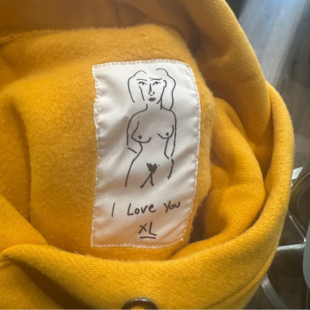 kidsuper studios yellow embroidered hoodie size XL - Thumbnail 9