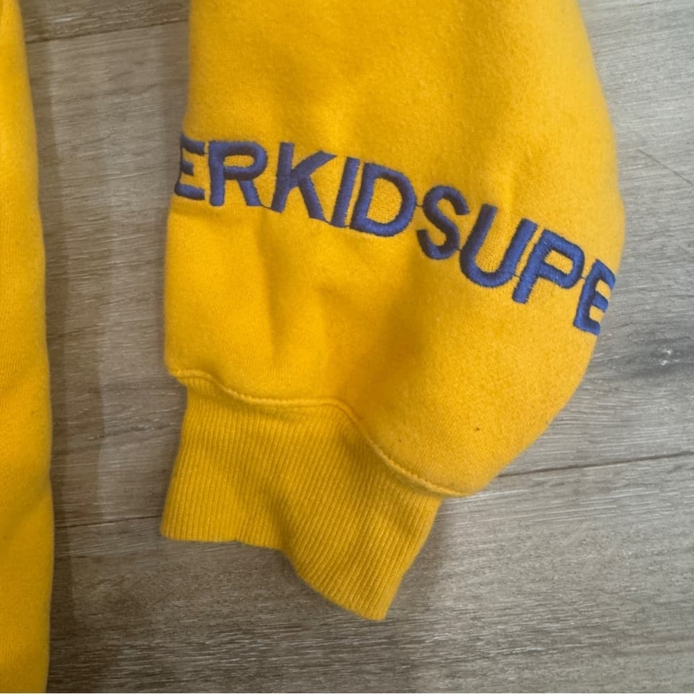 kidsuper studios yellow embroidered hoodie size XL - Thumbnail 5